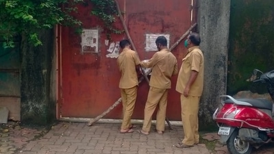 Authorities seal St Joseph Boarding School in Mumbai (Eeshanpriya MS/HT photo)