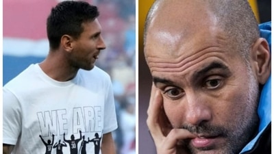 UCL Draw: Lionel Messi's PSG draw Pep Guardiola's Manchester City in Champions League group stage (Agencies/ HT Collage) UCL Draw: Lionel Messi's PSG draw Pep Guardiola's Manchester City in Champions League group stage (Agencies/ HT Collage)
