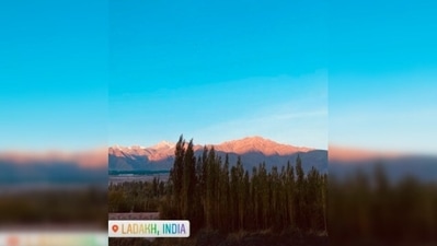 Sara Ali Khan gives her fans a view of the snow-capped mountains of Ladakh through her lens. (Instagram/@saraalikhan95) Sara Ali Khan gives her fans a view of the snow-capped mountains of Ladakh through her lens. (Instagram/@saraalikhan95)