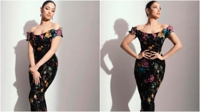 Tamannaah Bhatia kept her look simple by just accessorising with a few rings and long earrings. (Instagram/@tamannaahspeaks) Tamannaah Bhatia kept her look simple by just accessorising with a few rings and long earrings. (Instagram/@tamannaahspeaks)