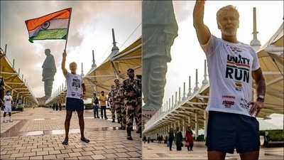 Milind Soman on running more than 400 kms in a week: ‘I don’t train for it’ (Instagram/milindrunning) Milind Soman on running more than 400 kms in a week: ‘I don’t train for it’ (Instagram/milindrunning)