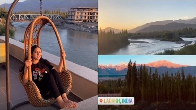 Sara Ali Khan's Instagram stories also featured old Bollywood songs along with the picturesque mountains and lakes of Leh Ladakh. Check out the Simmba actor's Ladakh trip pictures here. (Instagram/@saraalikhan95) Sara Ali Khan's Instagram stories also featured old Bollywood songs along with the picturesque mountains and lakes of Leh Ladakh. Check out the Simmba actor's Ladakh trip pictures here. (Instagram/@saraalikhan95)