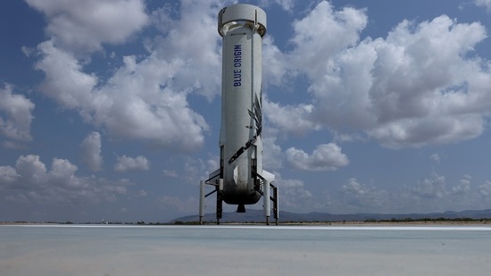 New Shepard is a 60-foot-tall and fully autonomous rocket-and-capsule combo that cannot be piloted from inside the spacecraft (AFP)
