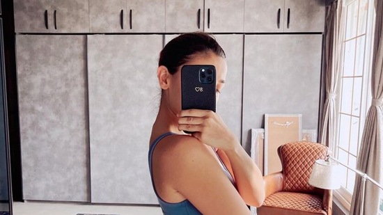 Alia has grey wardrobes in one of the rooms.