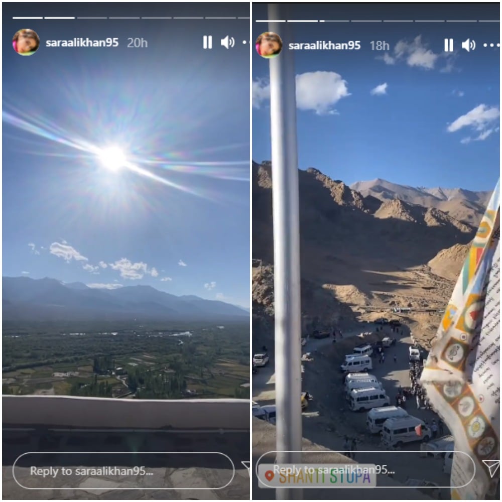 Taking to Instagram Stories, Sara chronicled her journey. Taking to Instagram Stories, Sara chronicled her journey.