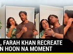 How Shah Rukh and Farah Khan have fun as they dance to Main Hoon Na song