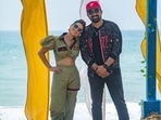 Sunny Leone poses with her Splitsvilla 13 co-host Rannvijay Singha. Sunny Leone poses with her Splitsvilla 13 co-host Rannvijay Singha.