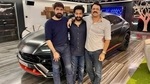 Jr NTR with his new Lamborghini. Jr NTR with his new Lamborghini.