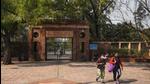 Students outside Delhi University’s south campus. (HT Photo) Students outside Delhi University’s south campus. (HT Photo)