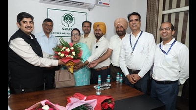 The NABARD cluster office being inaugurated at Miller Ganj in Ludhiana on Friday.