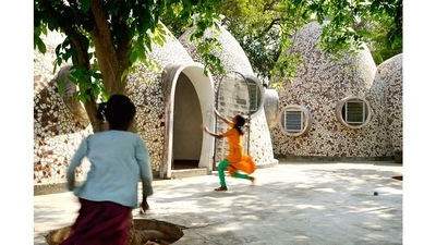 She has also developed and designed a shelter for homeless children in Puducherry. The domed rooms are made up of clay bricks handmade locally, and fired from within. So the rooms function as their own kiln. (Picture courtesy Javier Callejas) She has also developed and designed a shelter for homeless children in Puducherry. The domed rooms are made up of clay bricks handmade locally, and fired from within. So the rooms function as their own kiln. (Picture courtesy Javier Callejas)