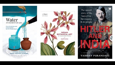 The reading list this week includes a striking volume on botanical art of Indian origin, a book on Hitler’s views on India and its people, and one that looks at issues to do with water consumption and management. (HT Team) The reading list this week includes a striking volume on botanical art of Indian origin, a book on Hitler’s views on India and its people, and one that looks at issues to do with water consumption and management. (HT Team)