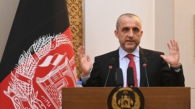 The Taliban can't wash their hands off the Kabul airport attack as they are linked with the IS, Amrullah Saleh said. (AFP) The Taliban can't wash their hands off the Kabul airport attack as they are linked with the IS, Amrullah Saleh said. (AFP)