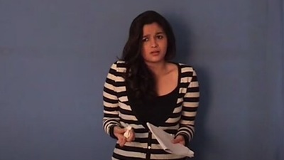 Alia Bhatt's audition for Student of the Year.