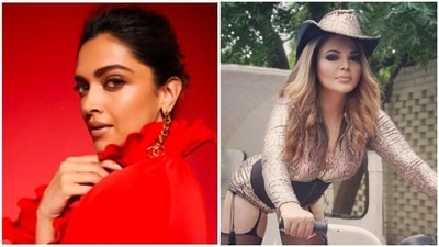 Deepika Padukone and Rakhi Sawant. Deepika Padukone and Rakhi Sawant.