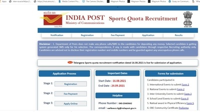 India Post recruitment:55 vacancies in Telangana circle on offer