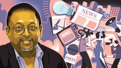 Pradeep Guha’s silences were as famous as his gruff taciturn demeanour and his diminutive power-packed presence. (Illustration: Gajanan Nirphale)