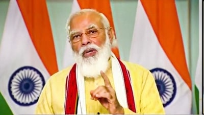 PM Modi lauded the young artist for his views about public health and welfare during the current difficult period.
