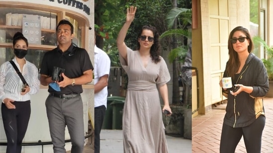 Bollywood stars Kim Sharma, Kangana Ranaut and Kareena Kapoor were spotted out and about in Mumbai.(Varinder Chawla)