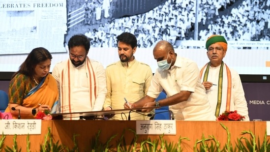 The programme was organised as part of the ‘Iconic Week’ being celebrated by the Ministry of I&B along with various media units to celebrate Azadi Ka Amrit Mahotsav. The programme was organised as part of the ‘Iconic Week’ being celebrated by the Ministry of I&B along with various media units to celebrate Azadi Ka Amrit Mahotsav.
