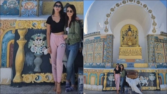 While Sara was dressed in a black crop top and a pair of pink joggers, Radhika donned a sultry white top teamed with an olive green jacket and paired with blue denim jeans. Both accessorised their look with black sunglasses and left their silky tresses open down their backs.(Instagram/saraalikhan95)