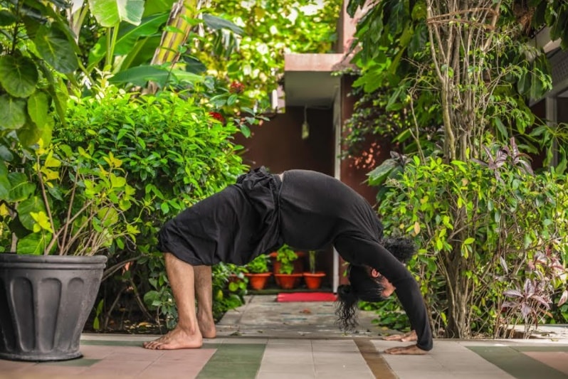 Chakrasana or wheel pose(Grand Master Akshar)