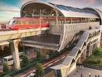 Navi Mumbai metro rail may soon be a reality for citizens as the oscillation trials, an important stage before the launch, begins today. (Photo via social media) Navi Mumbai metro rail may soon be a reality for citizens as the oscillation trials, an important stage before the launch, begins today. (Photo via social media)