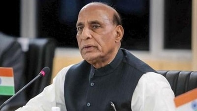 Defence minister Rajnath Singh is set to commission the Indian Coast Guard (ICG)'s offshore patrol vessel (OPV) Vigraha, seventh in the series, on Saturday. (PTI file photo) Defence minister Rajnath Singh is set to commission the Indian Coast Guard (ICG)'s offshore patrol vessel (OPV) Vigraha, seventh in the series, on Saturday. (PTI file photo)