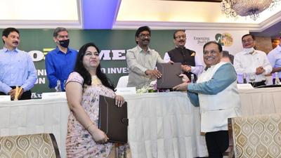 Jharkhand chief minister Hemant Soren also unveiled the Industrial and Investment Promotion Policy 2021, which was passed by the state cabinet couple of months back. (HT Photo)