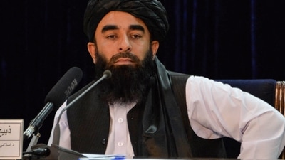 Taliban spokesperson Zabihullah Mujahid said the Taliban will soon take full control of the Kabul airport. (AFP) Taliban spokesperson Zabihullah Mujahid said the Taliban will soon take full control of the Kabul airport. (AFP)