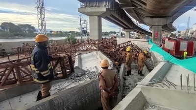 Dr A Rathinavel, dean of Government Rajaji Hospital, said that a person died in the collapse. (ANI)