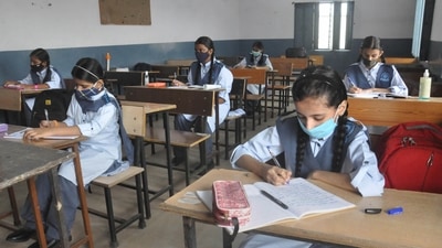 Physical classes were resumed in Delhi schools in February just before the second wave of the pandemic hit. (PTI) Physical classes were resumed in Delhi schools in February just before the second wave of the pandemic hit. (PTI)