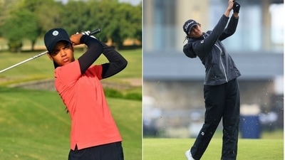 Vani T-18, Aditi is T-26 after opening round in Sweden (HT Collage)