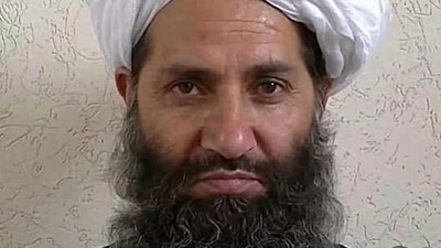 Reports said this is the only photo of Hibatullah Akhundzada that was released in 2016 when he was announced the chief. (AP) Reports said this is the only photo of Hibatullah Akhundzada that was released in 2016 when he was announced the chief. (AP)