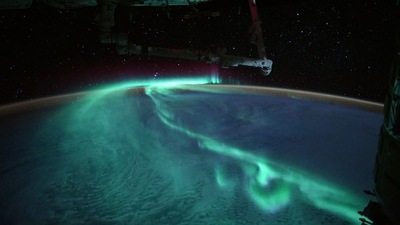 The image taken from space by French astronaut Thomas Pesquet shows an aurora. (Instagram/@thom_astro) The image taken from space by French astronaut Thomas Pesquet shows an aurora. (Instagram/@thom_astro)