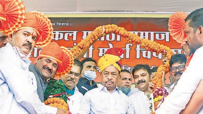 Narayan Rane during Jan Ashirwad Yatra in Chiplun,on Tuesday. (Hindustan Times) Narayan Rane during Jan Ashirwad Yatra in Chiplun,on Tuesday. (Hindustan Times)