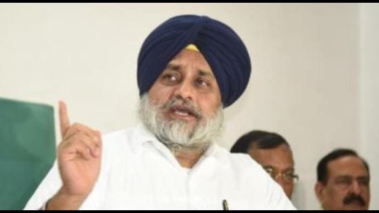 Shiromani Akali Dal president Sukhbir Singh Badal.