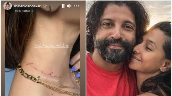 Shibani Dandekar, who celebrated her birthday on Friday, got a new tattoo of Farhan Akhtar's name.
