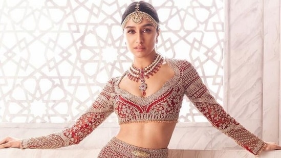 SHRADDHA KAPOOR BRIDAL RED LEHENGA SET