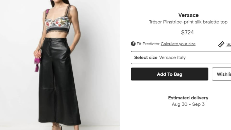 Deepika's Versace bralette top.(farfetch.com)