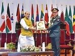 Union defence minister Rajnath Singh at the Defence Services Staff College in Wellington, Tamil Nadu on Sunday. PTI Union defence minister Rajnath Singh at the Defence Services Staff College in Wellington, Tamil Nadu on Sunday. PTI