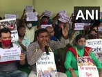 Teachers whose jobs were terminated stage demonstration in Tripura's Agartala Teachers whose jobs were terminated stage demonstration in Tripura's Agartala