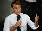 “I cannot see who could oppose enabling the safety of humanitarian operations,” Emmanuel Macron said. In picture - Macron during an interaction in Mosul, Iraq.(AFP) “I cannot see who could oppose enabling the safety of humanitarian operations,” Emmanuel Macron said. In picture - Macron during an interaction in Mosul, Iraq.(AFP)