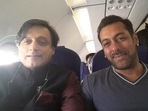 Salman Khan and Shashi Tharoor bumped into each other on a flight in 2015. Salman Khan and Shashi Tharoor bumped into each other on a flight in 2015.