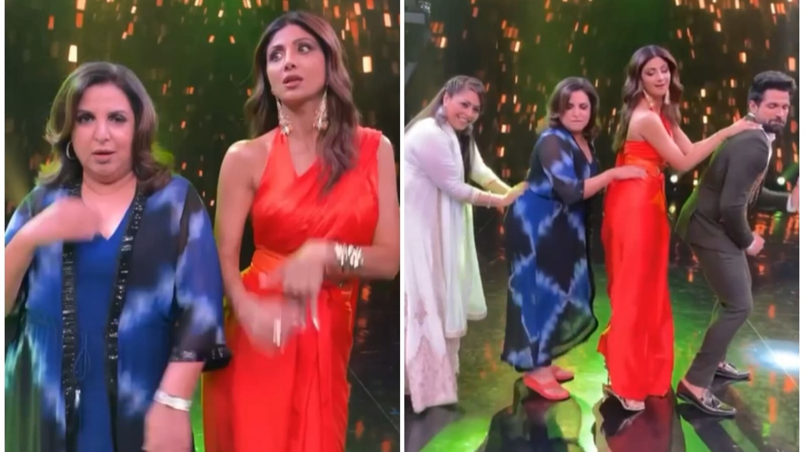 1600px x 900px - Shilpa Shetty's dance with Rithvik Dhanjani, Geeta Kapur interrupted by  Paritosh Tripathi; Farah Khan drags him out | Bollywood - Hindustan Times