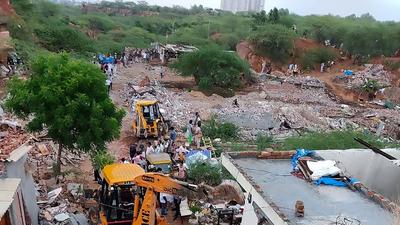 Following directions from the Supreme Court, illegally constructed houses on Aravalli land in Khori village were demolished. (HT Archive) Following directions from the Supreme Court, illegally constructed houses on Aravalli land in Khori village were demolished. (HT Archive)