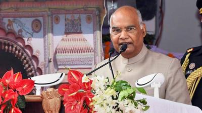 President Ram Nath Kovind at the inauguration of the Ramayan Conclave in Ayodhya on Sunday. (PTI Photo) President Ram Nath Kovind at the inauguration of the Ramayan Conclave in Ayodhya on Sunday. (PTI Photo)