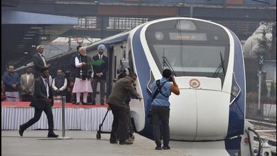 India's first semi-high speed train, Vande Bharat Express, inaugurated in New Delhi in 2019. (Sanjeev Verma/HT PHOTO) India's first semi-high speed train, Vande Bharat Express, inaugurated in New Delhi in 2019. (Sanjeev Verma/HT PHOTO)