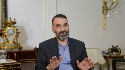 Atta Mohammad Noor, Governor of the Balkh province, speaks during an interview in Mazar-i-Sharif (REUTERS)