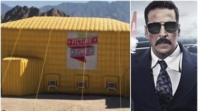 Akshay Kumar shared a picture of the mobile theatre on Twitter.